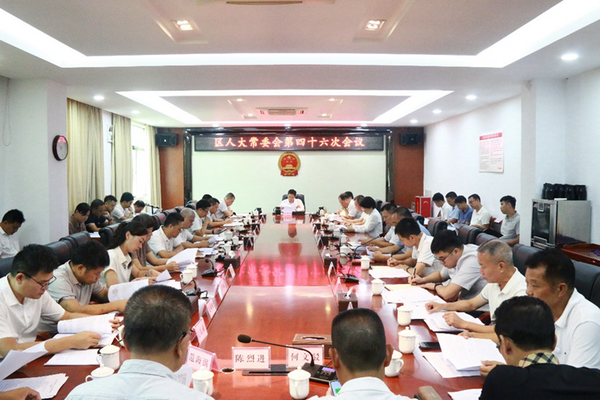区九届人大常委会第四十六次会议召开